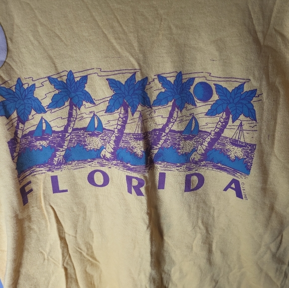 Vintage Single Stich Florida Tee Oneita Tag Men Size M USA Made - Picture 2 of 8